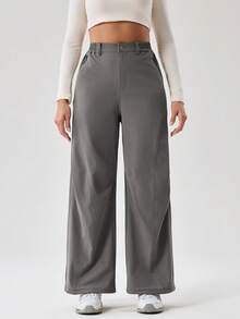 OutZeal Women Outdoor Pants Camping Hiking Cargo Wide Leg Side Pocket - Grey - View 7