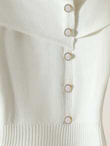 GlowEve Soft & Gentle Off Shoulder Crop Sweater, Fashionable & Versatile, Suitable For Women In Spring/Autumn - Beige - View 4
