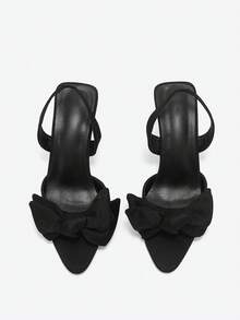 Eladyva Women's Creative Stylish Elegant Bowknot High Heel Sandals - Black - View 7