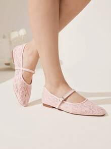 CUCCOO CHICEST Women's Embroidered Strap Breathable Flat Sandals, Versatile For Work And Casual Wear, Summer Wedding Shoes Summer Shoes Bride Shoes - Pink - View 9