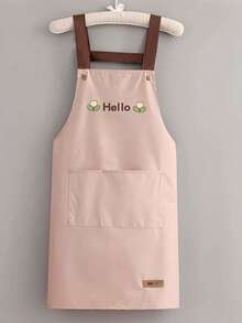1 Buah Celemek Barista Tahan Air Dua Sisi Motif Beruang NICE Warna Polos, Celemek Dapur Serbaguna untuk Rumah, BBQ Luar Ruangan, Katering, Seni, Melukis, Salon, dan Pakaian Kerja Seragam Bengkel - HALO - View 15