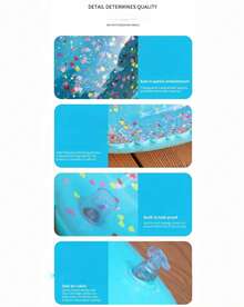 New Transparent Sequin Swimming Ring PVC Children's Thickened Water Swimming Ring Summer Outdoor Swimming Underarm Ring - Multicolor - View 7