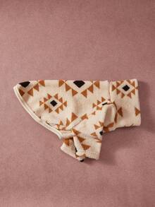 PETSIN 1pc Pet Autumn/Winter Double Sided Plush Elastic Comfortable Warm Fabric High Neck Dog Sweatshirt - Multicolor - View 2