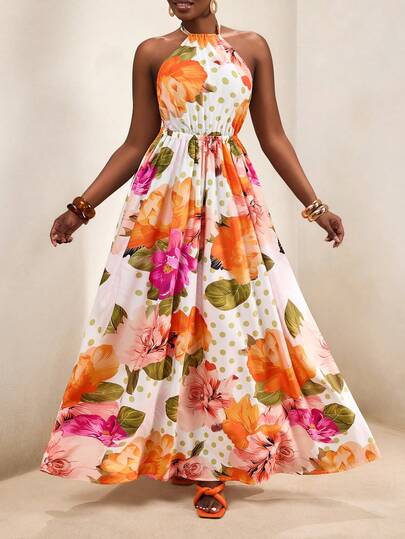 BamGleam New Model Women Summer Sexy Camisole High Waisted Dress