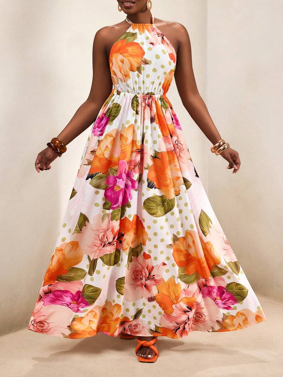 BamGleam New Model Women Summer Sexy Camisole High Waisted Dress - White - View 1