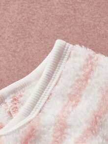 PETSIN Pawparrel 1pc Pet Autumn/Winter Double Sided Plush Elastic Comfortable Warm Stripe Fabric High Neck Dog Jumpsuit - Multicolor - View 3