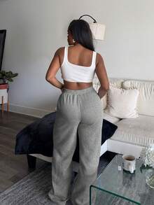 Tyla Gomez 女式纯色休闲运动裤 - 灰色 - 查看 2