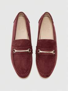 CUCCOO BIZCHIC 女士通勤平底便鞋 - 酒紅色 - 查看 2