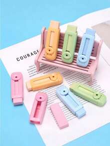 1 pièce Gomme rétractable à pousser pour étudiants, propre, sans résidu, flexible. Convient pour les études, la peinture, le travail de bureau. Petit et raffiné, facile à transporter pour la rentrée scolaire - A - Voir 1