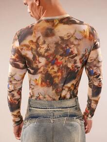 FeverCity Bộ áo liền quần dài tay nam in họa tiết toàn thân, thời trang và gợi cảm. - Nhiều màu - Xem 2