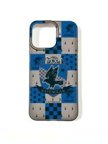 HARRY POTTER X SHEIN 1pc Harry Potter Ravenclaw House Crest Checkered Phone Case, Blue & Grey TPU Protective Cover, Shockproof & Anti-Scratch, Wizarding World Style, Compatible With IPhone 11/12/12 Mini/13/14/15/16/16 Plus/17/17 Pro/17 Pro Max & Samsung Galaxy S24 Ultra/S25 Ultra/A06/A17, Gift For Harry Potter Fans, Birthday, Back To School, Phone Accessories, Quick Ship - Black - View 6