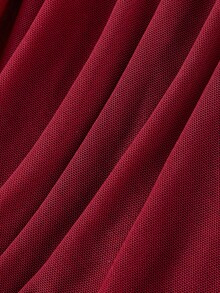 SHEIN MOD Asymmetric Ruffled Hem Burgundy Dress With Long Sash,Spring /Summer Outfits Women, Vacation Outfits Women,Party , Garden Party ,  Elegant Party, Going Out Outfits,Beach,Summer Holiday Outfits ,Festival, Picnic Bottom, Birthday Dress,Ruffle Dress,Cute Dress, Y2k,Boho,Western, Wine Red Dress, Maroon Dress, Dark Red Dress - Red - View 7