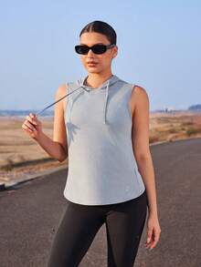 OutZeal Trang phục mùa hè cho nữ: Áo tank top ngoài trời, thích hợp chạy bộ, leo núi, cắm trại, chất liệu mềm mại như lụa, thiết kế xếp ly chéo lưng. - Màu xanh bụi bặm - Xem 9