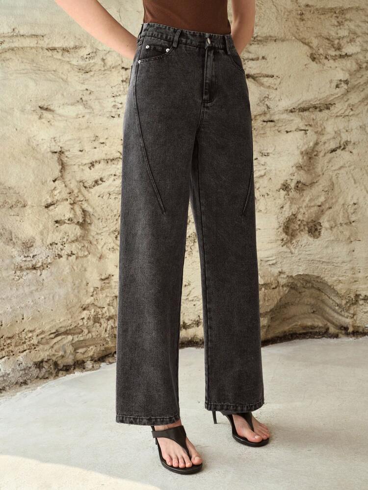 WOMEN'S MINIMALIST STRAIGHT-LEG JEANS, AUTUMN/WINTER