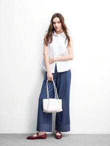 CUCCOO BIZCHIC 黑色简约方头平底鞋，优雅百搭，休闲舒适，一脚蹬设计，适合工作、通勤、约会、圣诞节等正式场合。 - 酒紅色. - 查看 6