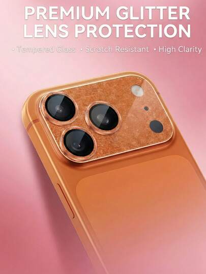 Zazumi Flashy Camera Lens Protection Case, Suitable For Ip Pro Max, Glass Lens Cover, With A Glittering Sparkle Decoration Effect, Featuring Scratch-Resistant And Fingerprint-Repellent Functions, Suitable For Daily Use, Travel And Outdoor Activities. It Is The Perfect Birthday And Holiday Gift For Friends, Family, Ip Users And Fashion Enthusiasts.Spring To Summer.