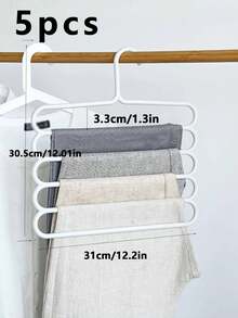 White Household Anti Slip Multi-Layer Pants Rack Multifunctional Wardrobe With 5 Layers Of Pants Hanger - 5 white - View 6