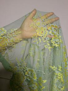 Slumberist 性感蕾丝边薄纱喇叭袖女士睡袍外套 - 綠色 - 查看 7