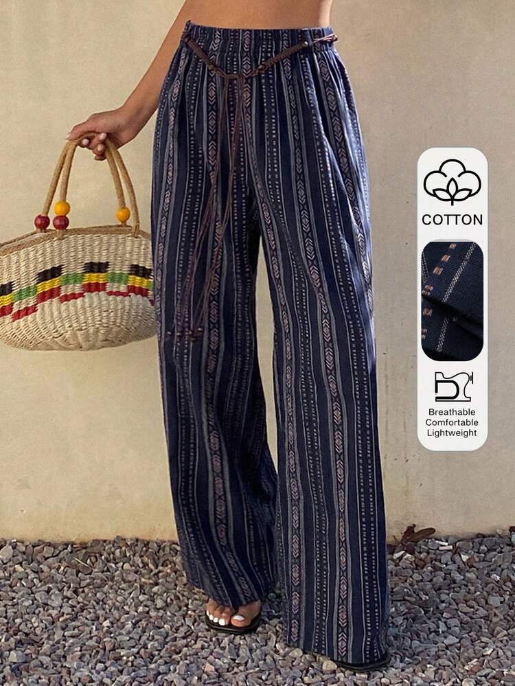 Cotton Beaded Waist Belt, Women's Pants, Spring