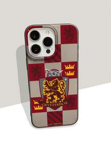 HARRY POTTER X SHEIN 1个哈利波特格兰芬多学院院徽格子手机壳，红金TPU保护套，防震防刮，魔法世界风格，兼容iPhone和Galaxy手机，兼容iPhone 11/12/12 Mini/13/14/15/16/16 Plus/17/17 Pro/17 Pro Max和三星Galaxy S24 Ultra/S25 Ultra/A06/A17，哈利波特粉丝礼物，生日、返校季、手机配件，快速发货 - 黑色 - 查看 8