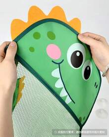 Cartoon Cute Duck Kids Toy Kitchen And Bath Storage Mesh Bag Waterproof Draining Baby Bathroom Hanging Bag With Suction Cups - Multicolor - View 9