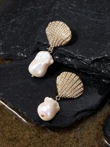 Opalesca Women's Earrings,Premium/Elegant/Classy/Dailywear/Minimalist,Pearl/Crystal,For Mom/Women/Girl/Mother,Summer/Beach/Prom/Party/Holiday/Vacation,Engagement/Wedding/Promise,Bride,Heart/Floral,Fairycore/Mermaid Core - Multicolor - View 6