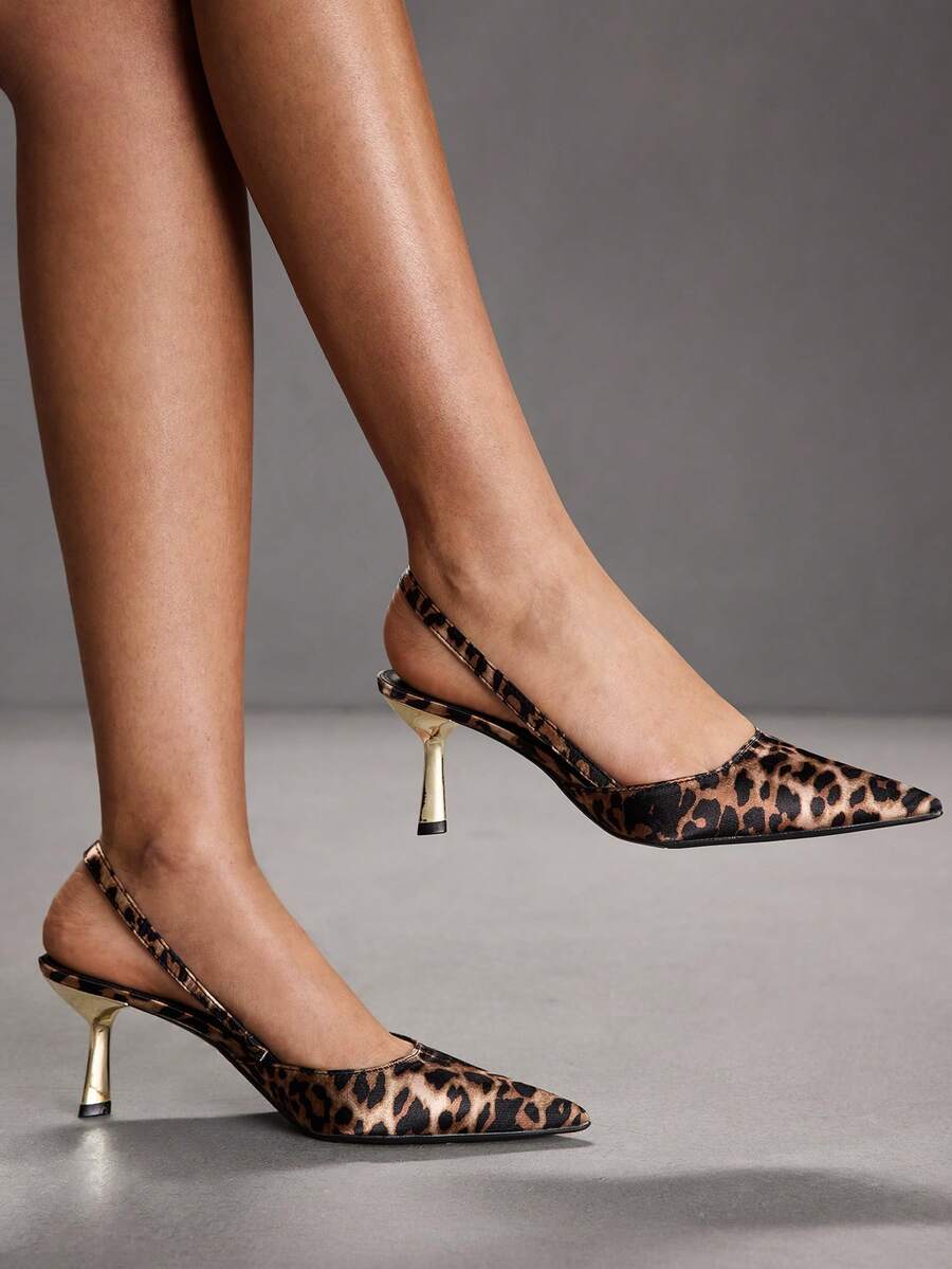 CUCCOO SZL Women's Pointed Toe Stiletto High Heel Shoes, Elegant Sexy Fashion Design, Suitable For Date, Afternoon Tea, Party, Evening, Daily Commute Spring Shoes - leopard print - View 1