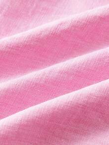 Maija Kids 1 chiếc đầm không tay màu hồng phối lưới, kiểu dáng thanh lịch, thoải mái, dễ thương, nhiều màu sắc, họa tiết hoa móc, thích hợp mặc hàng ngày, đi học, dã ngoại, họp mặt, lễ hội, mùa xuân và mùa hè. - Hồng - Xem 9