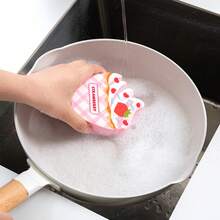 Joivida Bộ 4 miếng bọt biển hình bánh rán, bánh cupcake, dùng để rửa chén bát trong nhà bếp và phòng ăn, rất cần thiết làm quà tặng tân gia, Giáng sinh và Halloween. - Nhiều màu - Xem 13