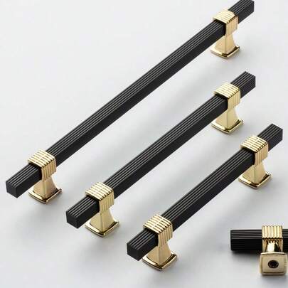 Black/Golden Extendable Aluminum Alloy Cabinet Door Handle, Modern Simple European Style Wardrobe And Drawer Pull Hardware