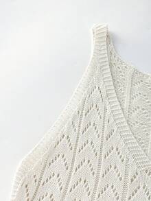 Breezaya 女士纯色V领开衫休闲连衣裙，适合约会和日常穿着 - 米色 - 查看 7