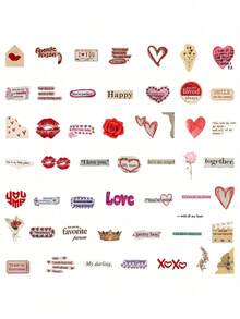 50 miếng dán hình vẽ nguệch ngoạc tiếng Anh trong suốt hình thú cưng hoạt hình, tự dán trang trí điện thoại, đàn guitar, laptop, hành lý, bình nước, quà tặng tiệc tùng. - Nhiều màu - Xem 8