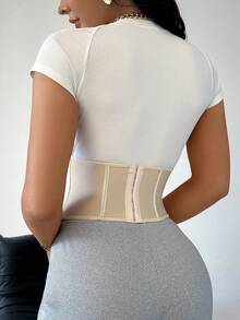 1pc Women's Solid Color Everyday Waist Belt - Apricot - View 2