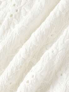 SHEIN MOD Đầm ngắn xếp ly ngực họa tiết hoa 3D bằng kim loại, kiểu dáng nghỉ mát. - Màu be - Xem 6