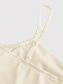 SHEIN Girlism Teen Girl Knit Mesh Ruched Camisole Top - Apricot - View 4