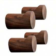 Set de cârlige de perete din lemn de nuc - Cârlig de pălării din lemn lucrat manual în stil tradițional, cârlig pentru jachete - Reglabil, simplu, economisește spațiu, design antiderapant - Ușor de instalat, decorațiune multifuncțională pentru casă, poate agăța jachete, prosoape, genți, pălării - Ușor de instalat. Decorațiune decorativă de perete multifuncțională, organizator ideal pentru casă, economisește spațiu, depozitare și depozitare, potrivit pentru casă, intrare, coridor, baie, dormitor, casă, cămin - Multicolor - Vizualizare 6