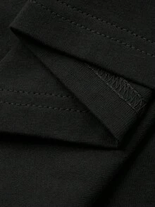 DAZY Spring & Summer Loose Business Casual Fashion Office Wear T-Shirt Dress For Women - Black - View 2