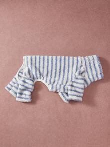 PETSIN Pawparrel 1件宠物秋冬双面毛绒弹力舒适保暖条纹高领狗狗连体衣 - 彩色 - 查看 1