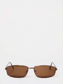 MUSERA Gafas cuadradas con tinte oscuro para playa, verano, festivales y uso diario - Marrón - Ver 3