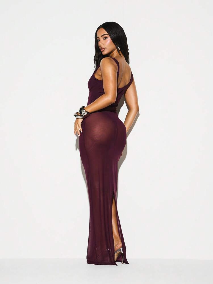 KIZN Sleeveless Square Neck Bodycon Maxi Dress