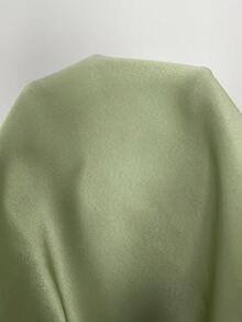 Aloruh 女款優雅鼠尾草綠緞面洋裝，夏季蕾絲拼接不對稱荷葉邊收腰長裙，婚禮賓客正式派對畢業海灘洋裝 - 綠色 - 查看 9