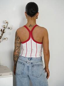 SAYEHFBABY Women's Casual Letter Print Camisole - White - View 2