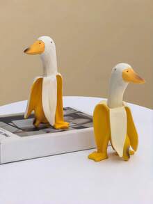 Joivida Creative Banana Duck Art Garden Ornament, Fun Shaped Yellow Duck Home Decor, Cute Desktop Decoration For Office Living Room, Unique Novelty Gift For Friends & Family - multicolor - View 4