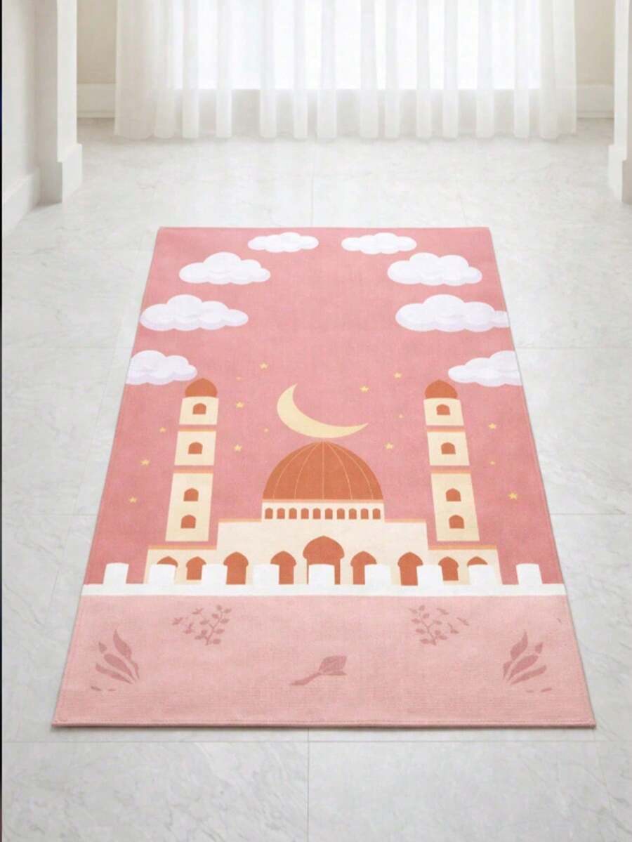 Portable Kids Prayer Mat, Foldable Travel Muslim Rug For Hajj & Pilgrimage, Indoor Outdoor Home Use, Ramadan Essential - Multicolor - View 1
