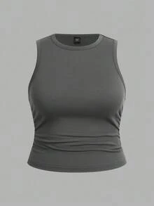 SHEIN EZwear 3件套女士休闲纯色加大码圆领吊带背心，适合夏季 - 彩色 - 查看 12