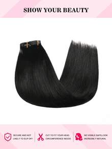 Seamless Clip Ins 18 Inch 8 Pcs 120g Seamless Clip In Hair Extensions Black Clip In Extensions Pu Weft Real Human Hair Clip Ins Silky Straight For Thinning Hair - S1 - View 6