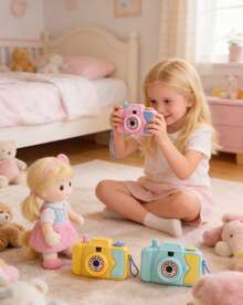 Cámara de proyección de juguete para niños y niñas, bebés y niños, cámara de proyección simulada #Color aleatorio - Multicolor - Ver 9