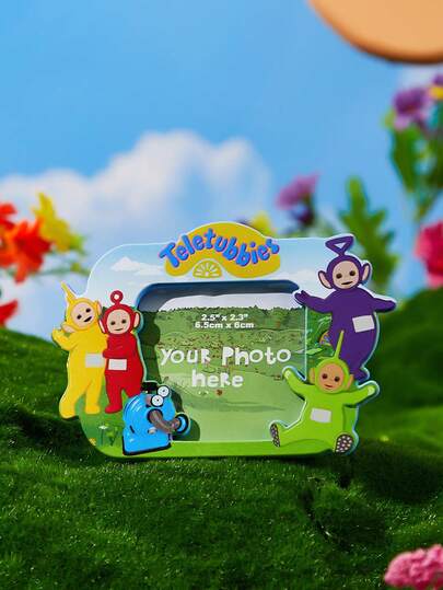 Teletubbies X SHEIN Khung ảnh từ tính hình nhân vật hoạt hình dễ thương & bảng chữ cái hoặc nhãn dán tủ lạnh, nam châm tủ lạnh, gói đơn