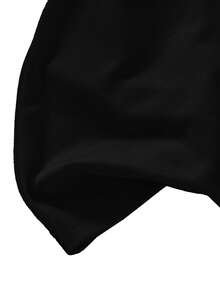 Camiseta de manga corta con cuello redondo, estampado de chica de dibujos animados de K-POP, informal y de moda para niñas jóvenes, verano - Negro - Ver 4