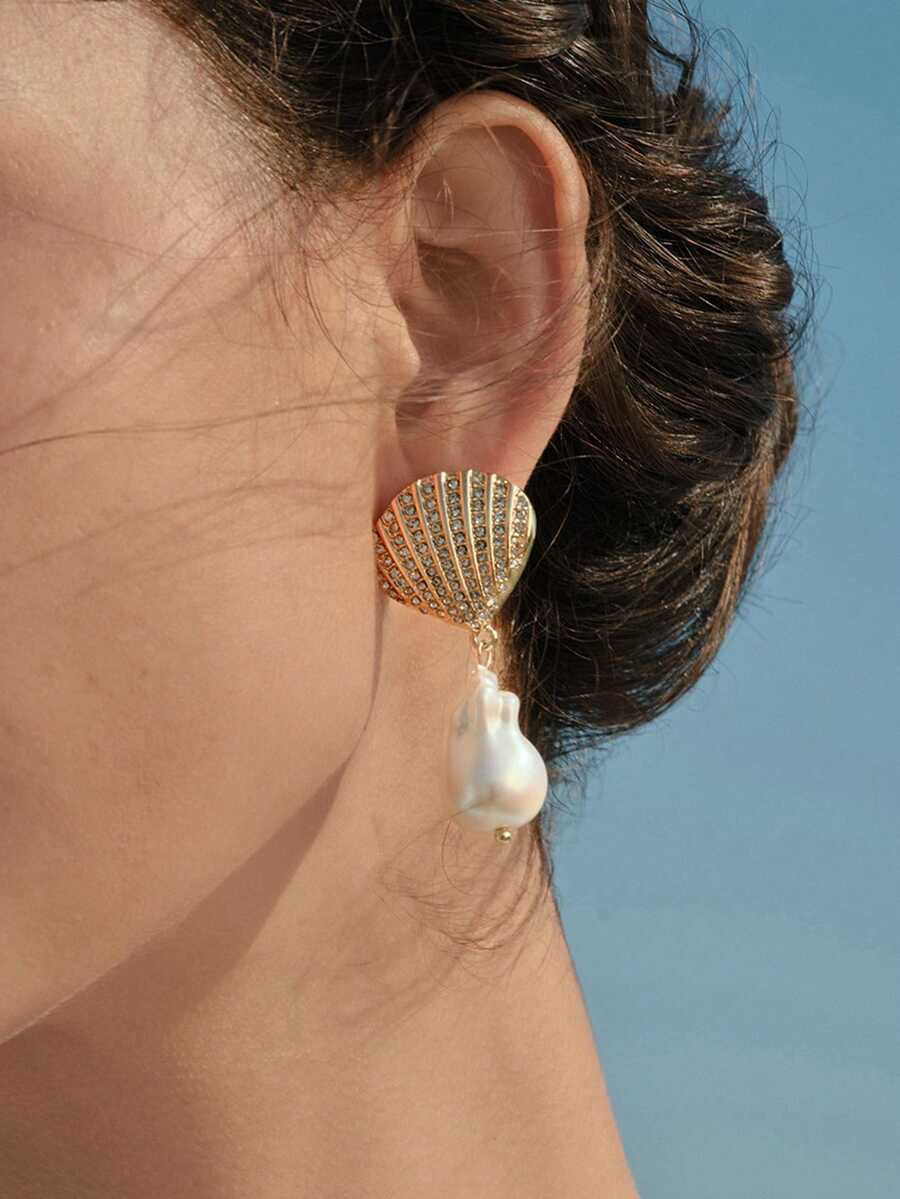 Opalesca Women's Earrings,Premium/Elegant/Classy/Dailywear/Minimalist,Pearl/Crystal,For Mom/Women/Girl/Mother,Summer/Beach/Prom/Party/Holiday/Vacation,Engagement/Wedding/Promise,Bride,Heart/Floral,Fairycore/Mermaid Core - Multicolor - View 1